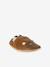 Elasticated leather baby slippers chocolate - vertbaudet enfant 