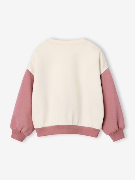 Sweatshirt for girls old rose - vertbaudet enfant 
