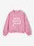 Sweatshirt with front motif for girls mauve - vertbaudet enfant 
