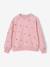 Long-sleeved sweatshirt for girls ecru+pale pink - vertbaudet enfant 