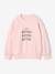 Sweat fille col rond rose pâle - vertbaudet enfant 