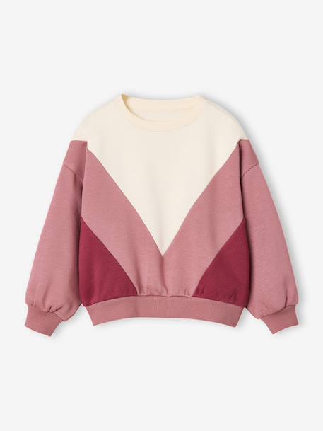 Sweatshirt for girls old rose - vertbaudet enfant 