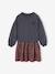 Dual Fabric Dress for Girls anthracite - vertbaudet enfant 