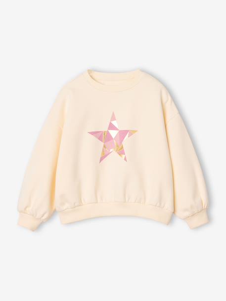 Sweat fille manches longues vanille - vertbaudet enfant 