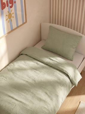 Linge de lit & Déco-Parure housse de couette et taie d'oreiller unie