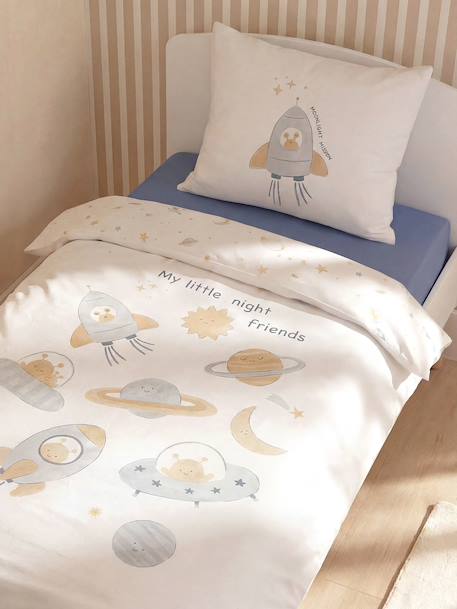 Duvet cover and pillowcase bedding set ecru - vertbaudet enfant 