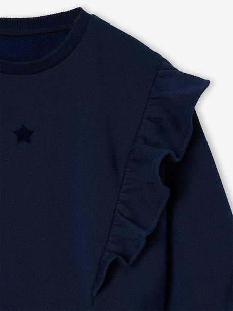 Robe manches longues fille écru+marine - vertbaudet enfant 