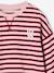 Sweat fille manches longues écru+rouge - vertbaudet enfant 