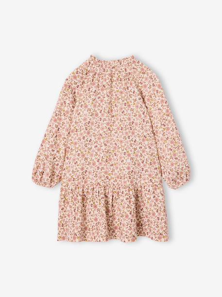 Short dress for girls ecru+khaki - vertbaudet enfant 