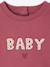 Sweat-shirt bébé fille message imprimé framboise+rose poudré+vanille - vertbaudet enfant 