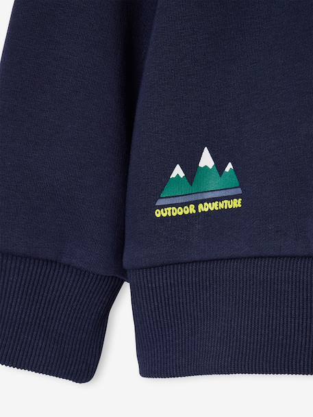 Hooded sweatshirt for boys marl red+navy blue - vertbaudet enfant 