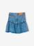 Frilled denim skirt for girls denim blue - vertbaudet enfant 
