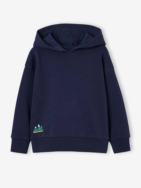 Hooded sweatshirt for boys marl red+navy blue - vertbaudet enfant 