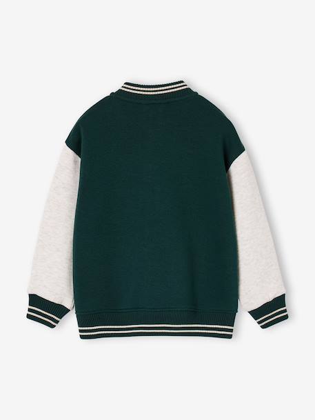 Sweat teddy garçon marine+vert sapin - vertbaudet enfant 