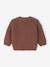 V-neck cardigan for babies in chunky knit chocolate+grey blue - vertbaudet enfant 