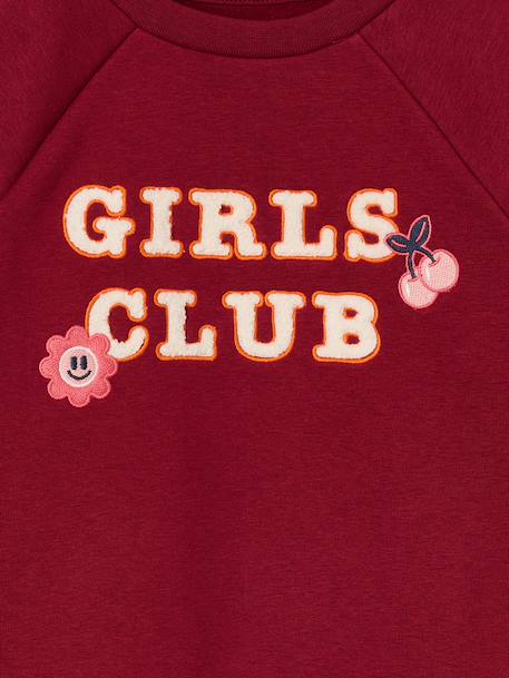 Sweatshirt dress for girls red - vertbaudet enfant 