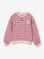 Long-sleeved sweatshirt for girls ecru+red - vertbaudet enfant 