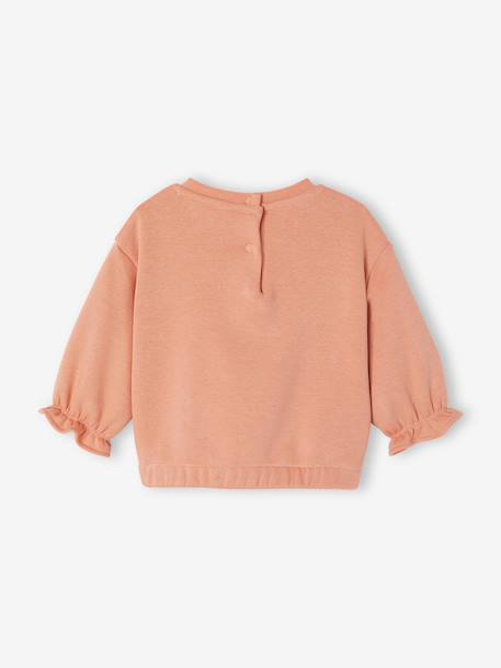 Long-sleeved sweatshirt for baby girls apricot - vertbaudet enfant 