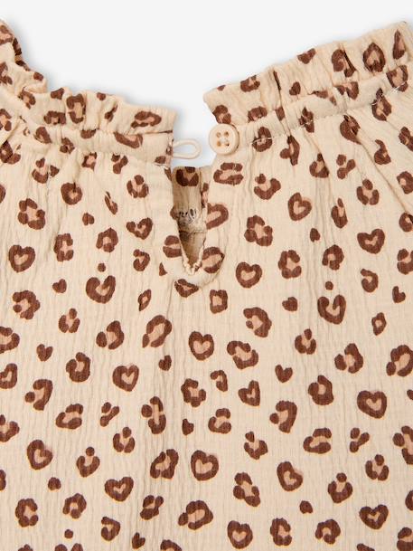 Long-sleeved T-shirt for baby girls sage green+vanilla - vertbaudet enfant 