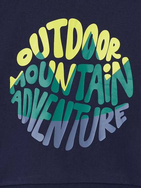 Hooded sweatshirt for boys marl red+navy blue - vertbaudet enfant 