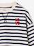 Long-sleeved sweatshirt for girls ecru+red - vertbaudet enfant 