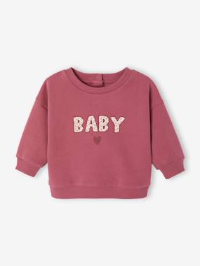 -Baby sweatshirt with printed message