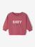Baby sweatshirt with printed message raspberry pink+rosy+vanilla - vertbaudet enfant 