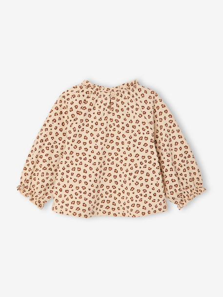 Long-sleeved T-shirt for baby girls sage green+vanilla - vertbaudet enfant 