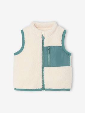 Bébé-Pull, gilet, sweat-Gilet sans manches bébé en sherpa