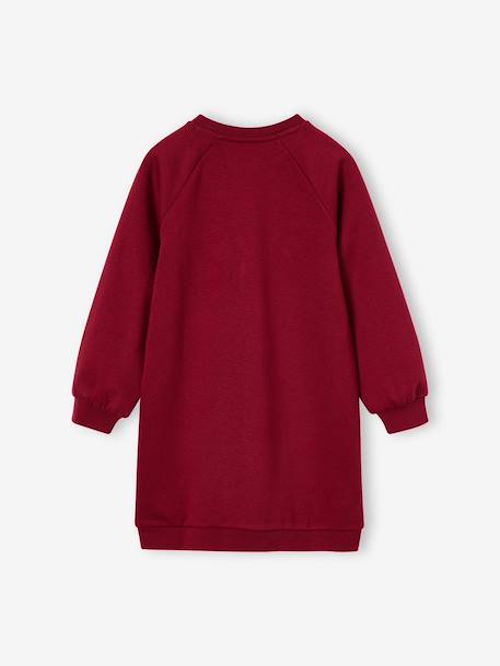 Sweatshirt dress for girls red - vertbaudet enfant 