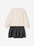 Robe manches longues fille écru+marine - vertbaudet enfant 
