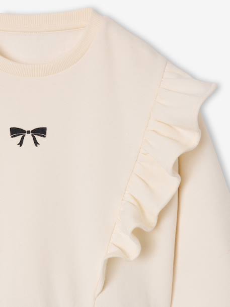 Robe manches longues fille écru+marine - vertbaudet enfant 