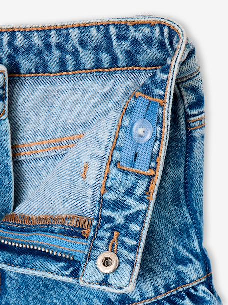 Jupe denim fille volantée bleu jean - vertbaudet enfant 