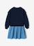Robe manches longues fille écru+marine - vertbaudet enfant 