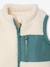 Sherpa sleeveless cardigan for babies ecru+taupe - vertbaudet enfant 