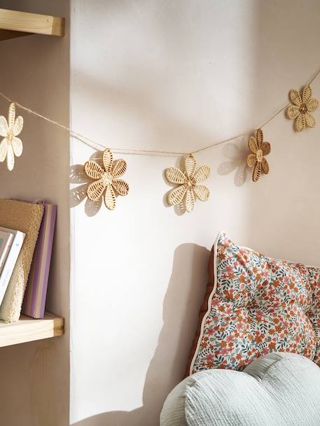 Rattan flower garland beige - vertbaudet enfant 