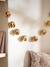Guirlande lumineuse rotin tressées fleurs beige - vertbaudet enfant 
