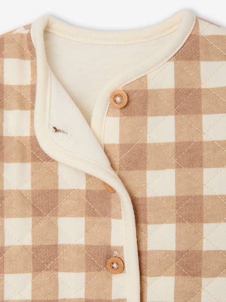 Quilted cardigan for newborn ecru - vertbaudet enfant 