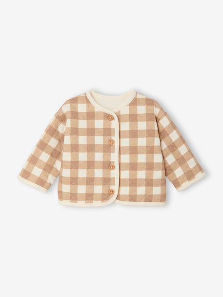 Quilted cardigan for newborn ecru - vertbaudet enfant 