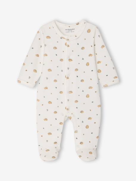Pack of 2 baby sleepsuits with front opening cappuccino+pale pink+sage green - vertbaudet enfant 