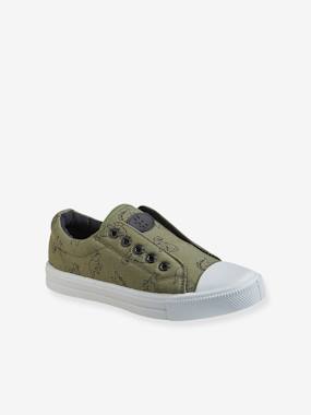 -Elasticated Canvas Trainers for Boys