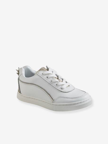 Baskets ananas fille en cuir BLANC - vertbaudet enfant 