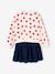 2-in-1-Effect Dress in Dual Fabric anthracite+navy blue+red - vertbaudet enfant 