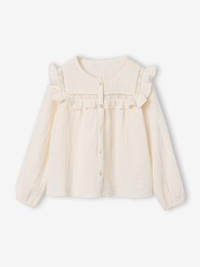 -Chemise manches longues fille