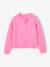 Button-through cardigan with long sleeves for girls blue+bordeaux red+rose - vertbaudet enfant 