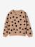 Round-neck sweatshirt for girls ecru+ivory+pale pink+taupe - vertbaudet enfant 