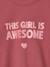 Sweatshirt with round neck for girls mauve+pale pink - vertbaudet enfant 