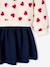 2-in-1-Effect Dress in Dual Fabric anthracite+navy blue+red - vertbaudet enfant 
