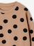 Round-neck sweatshirt for girls ecru+ivory+pale pink+taupe - vertbaudet enfant 