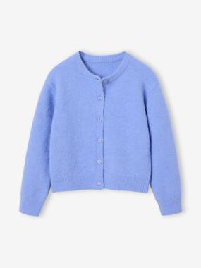 -Button-through cardigan with long sleeves for girls